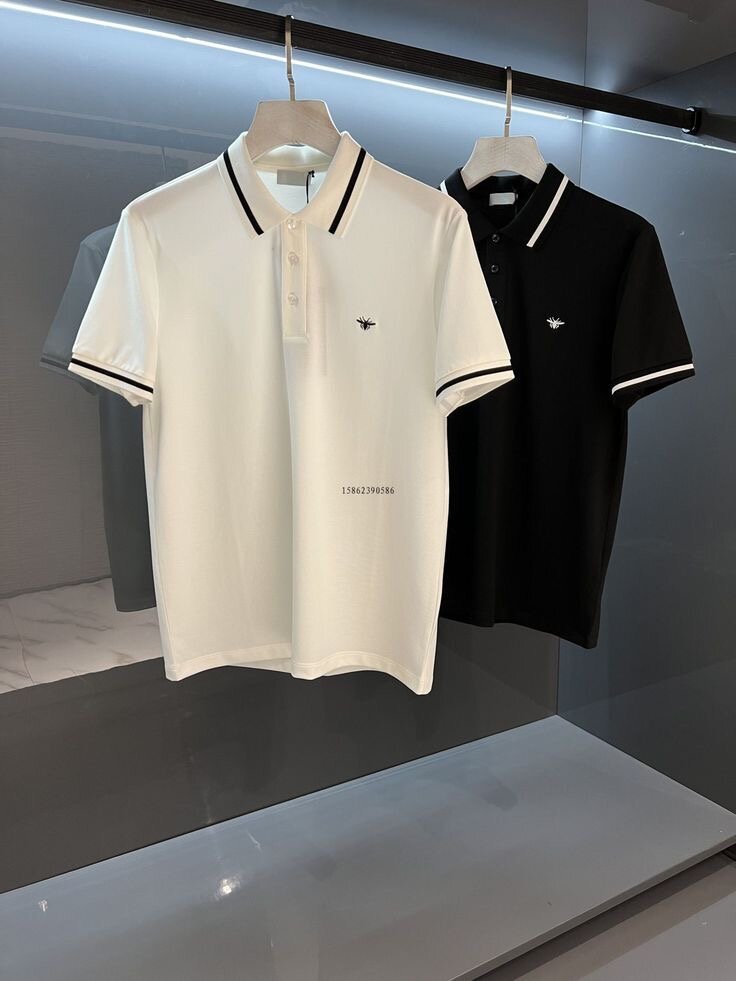 Polo noir classique homme