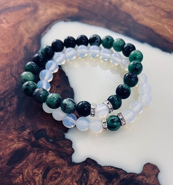 Matching opalite and anyolite