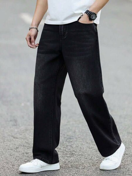 Pantalon large noir homme