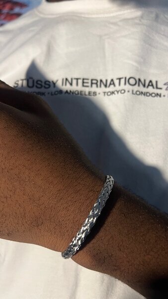 Bracelet en argent tressé