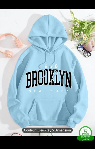 Sweat à capuche BROOKLYN NEW YORK