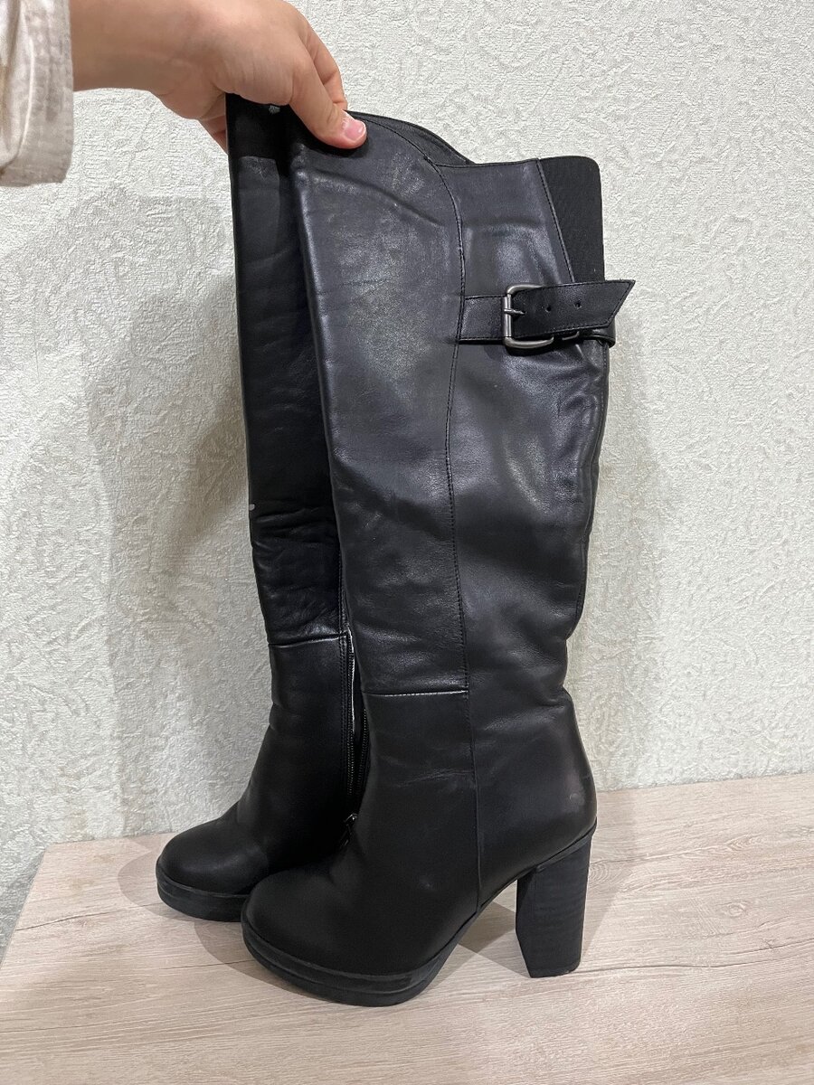 Зимние сапоги на каблуках