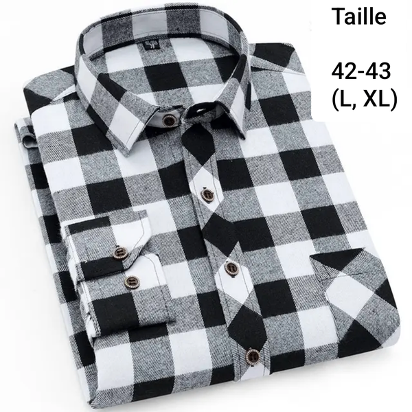 Chemise à carreaux homme