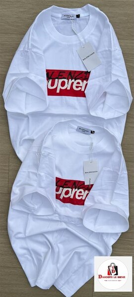 T-shirt blanc logo rouge