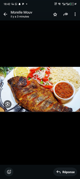 Gros cap braisé attieké