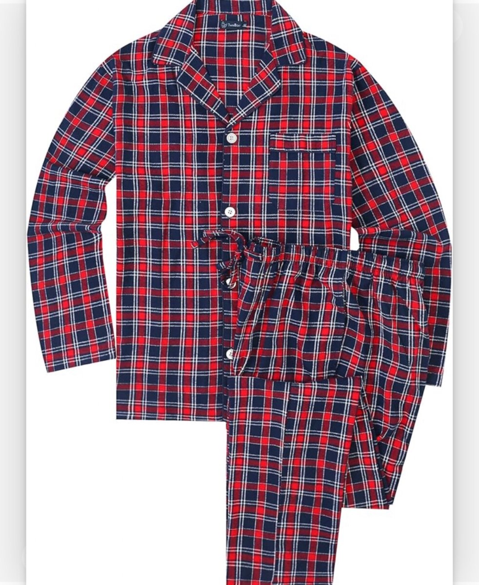 Mens plaid pajamas