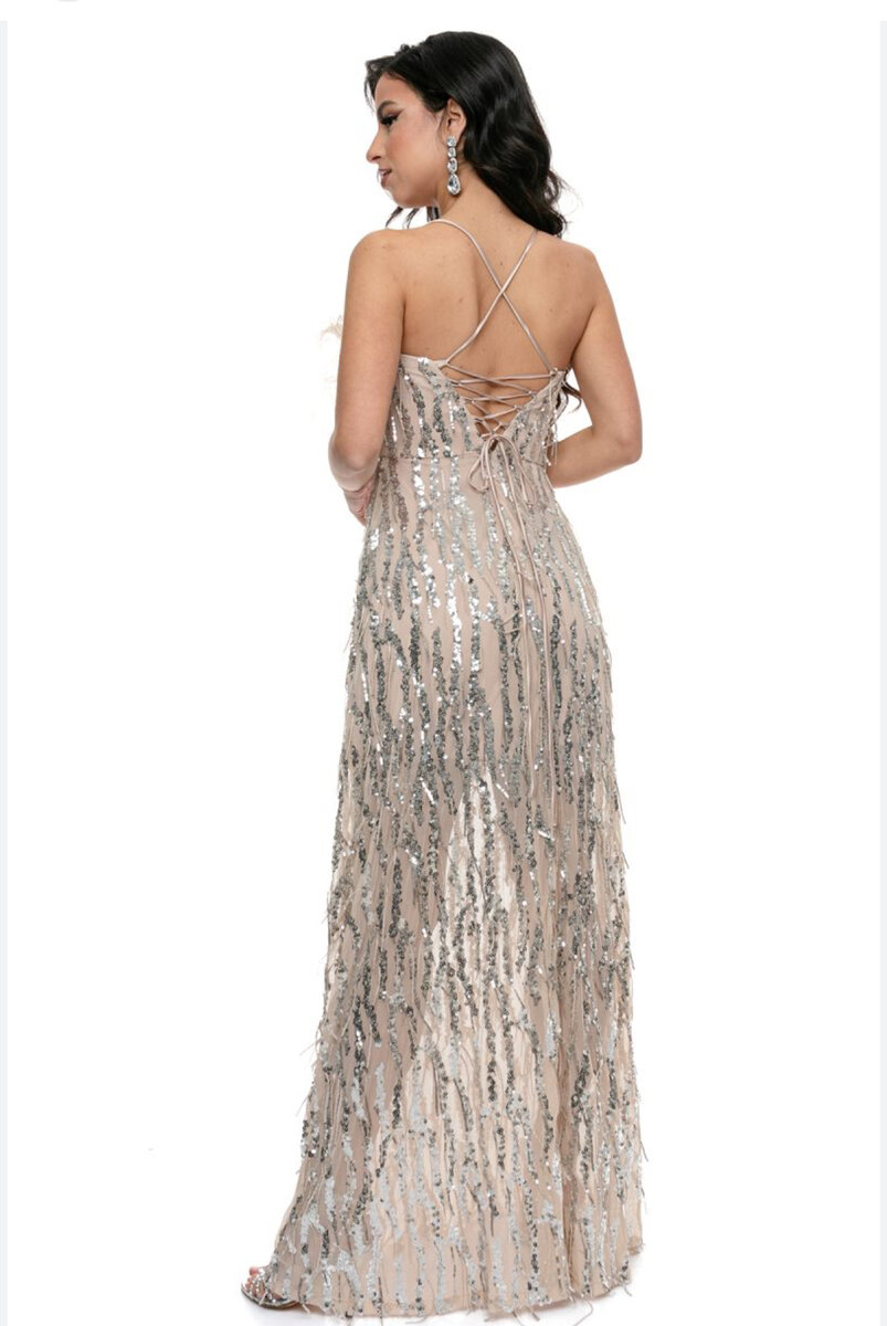 Robe soirée à paillettes