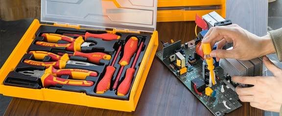 INGCO Ensemble d'outils de tournevis 9 pièces