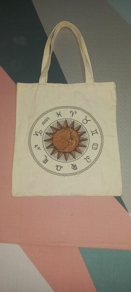 Sac en toile zodiaque bohème