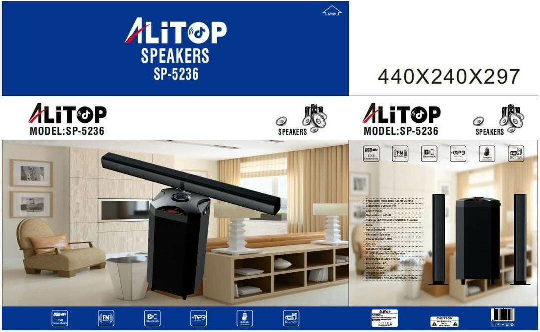 Haut-parleurs stéréo Alitop