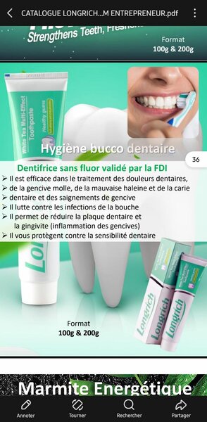 Pâte dentifrice