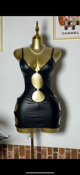 Robe Sexy Découpée Noire
