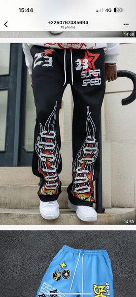 Pantalons streetwear imprimés