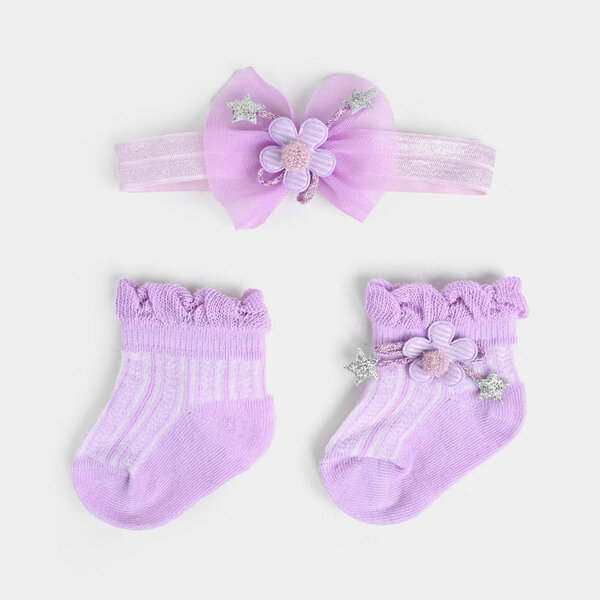 Ensemble Bandeau et Chaussettes Bébé