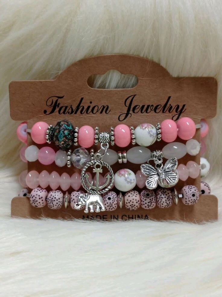 Ensemble de 4 bracelets en perles