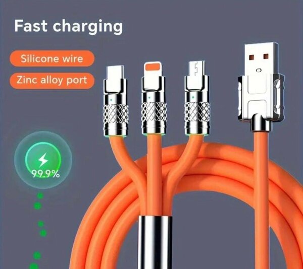 Câble USB 3-en-1 Charge Rapide