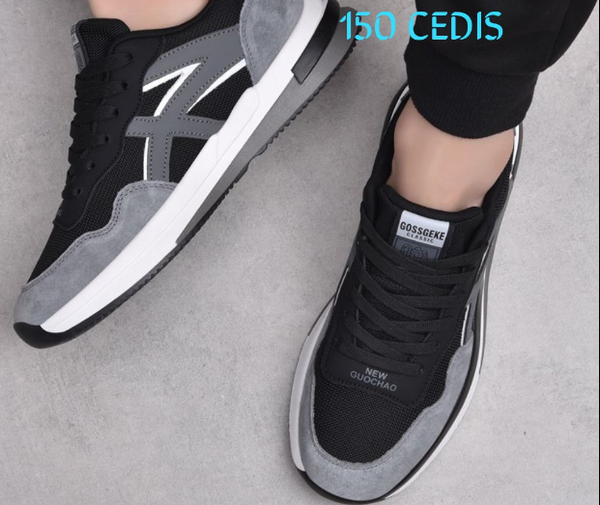 black and grey sneakers