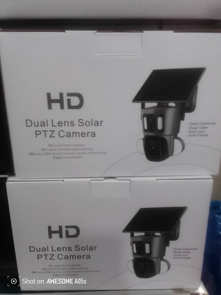 Dual lens solar PTZ camera
