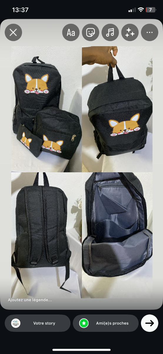 Sac à dos mignon chien