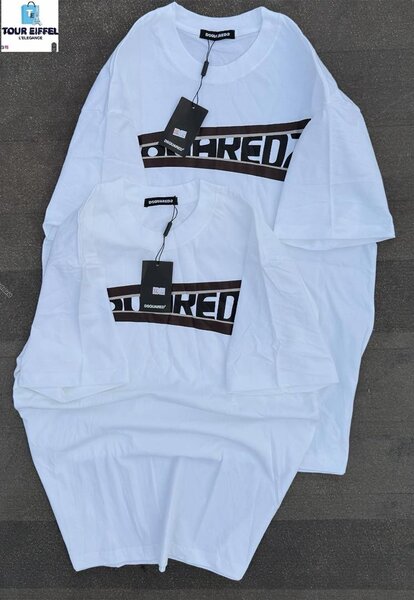 T-shirt blanc imprimé unisexe