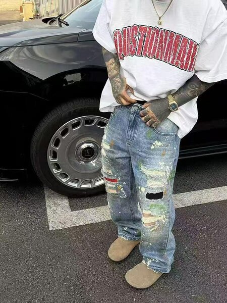 Jean baggy style artistique