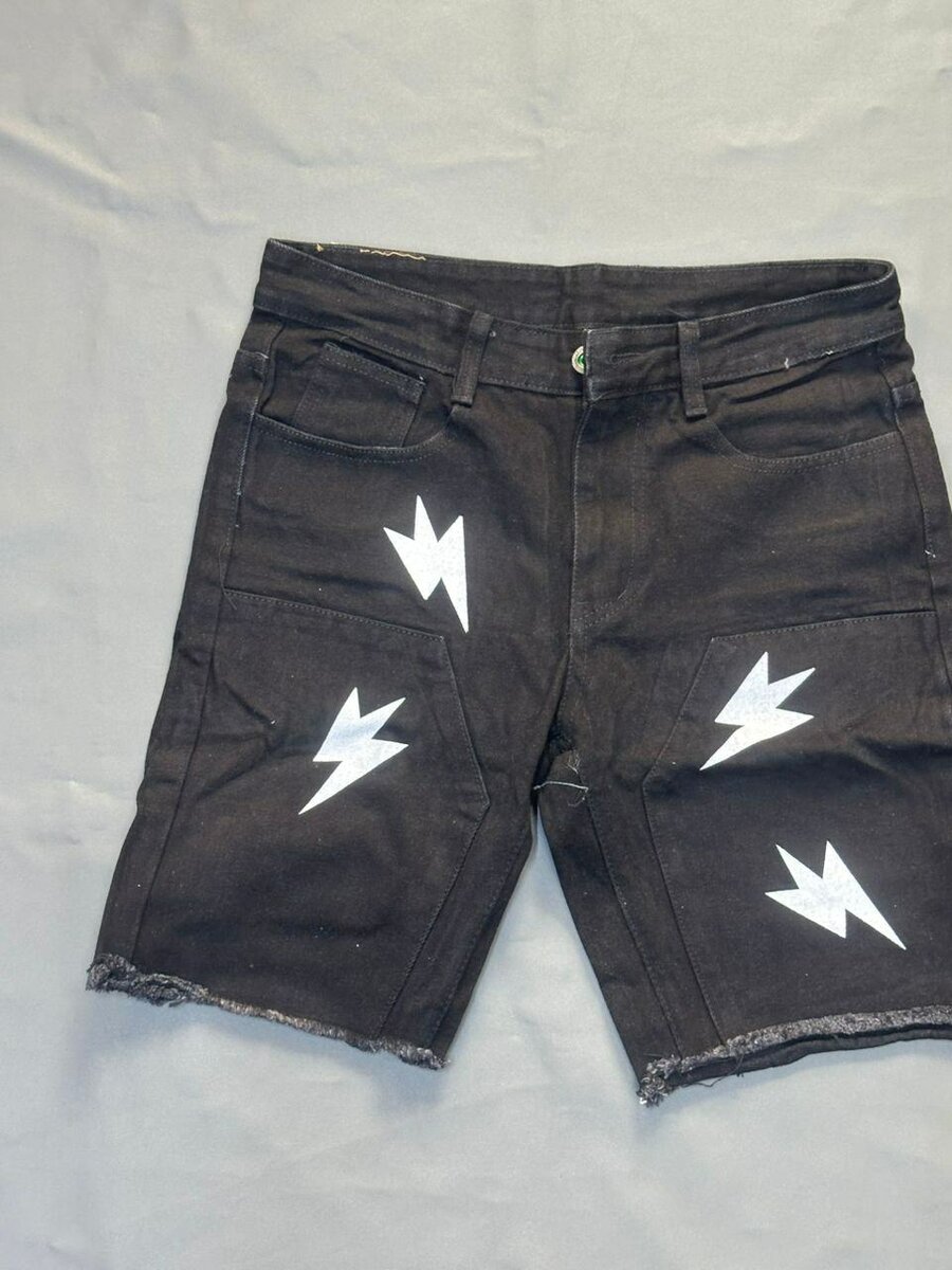 Shorts en denim avec motifs