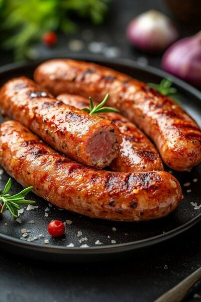 Saucisses grillées savoureuses