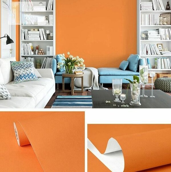 Papier Peint Orange Moderne