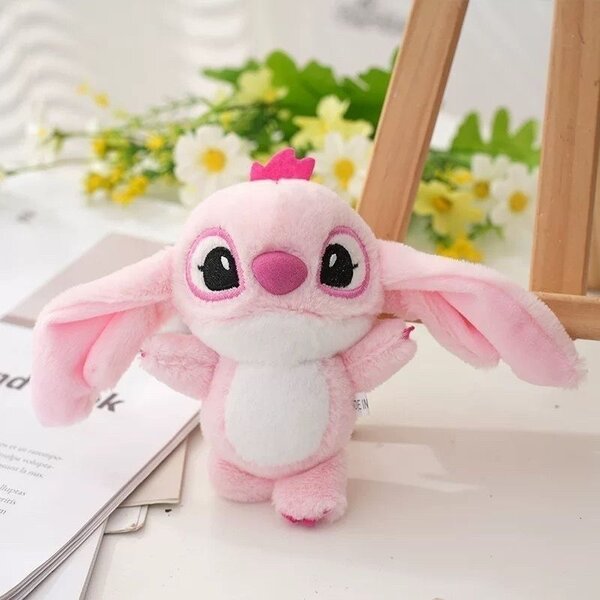 Pendentif sac lapin rose
