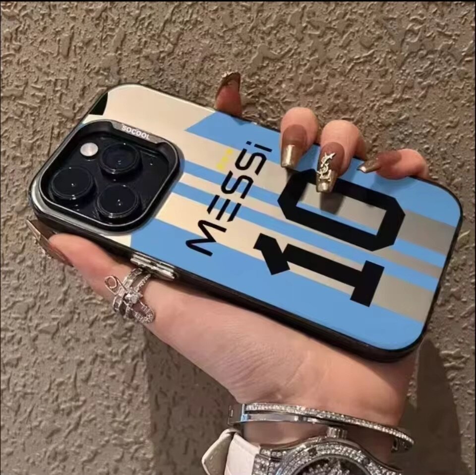 Coque IPhone chromé football MESSI 10