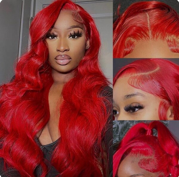 Perruque en dentelle ondulée