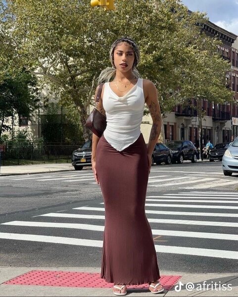 Jupe longue moulante élégante