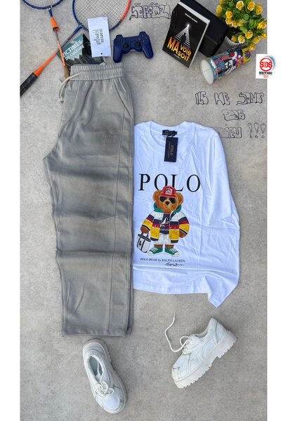 T-shirt Polo à imprimé ours