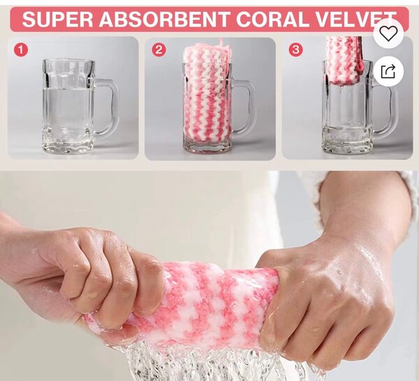 Chiffon microfibre ultra absorbante