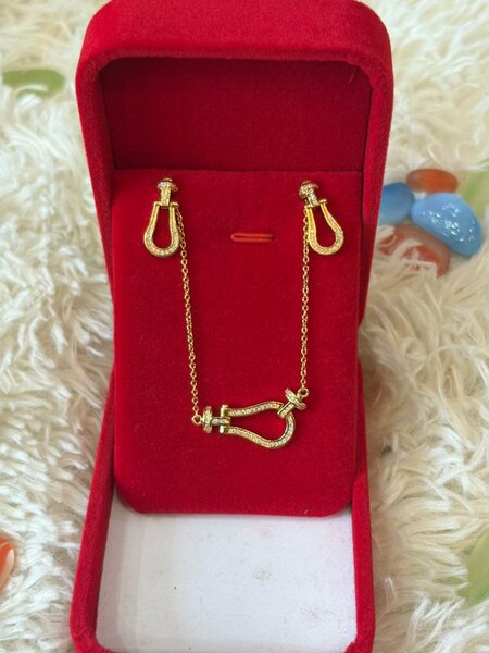 Parure Bijoux Dorés Élégante