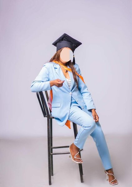 Two-piece suit for women, light blue