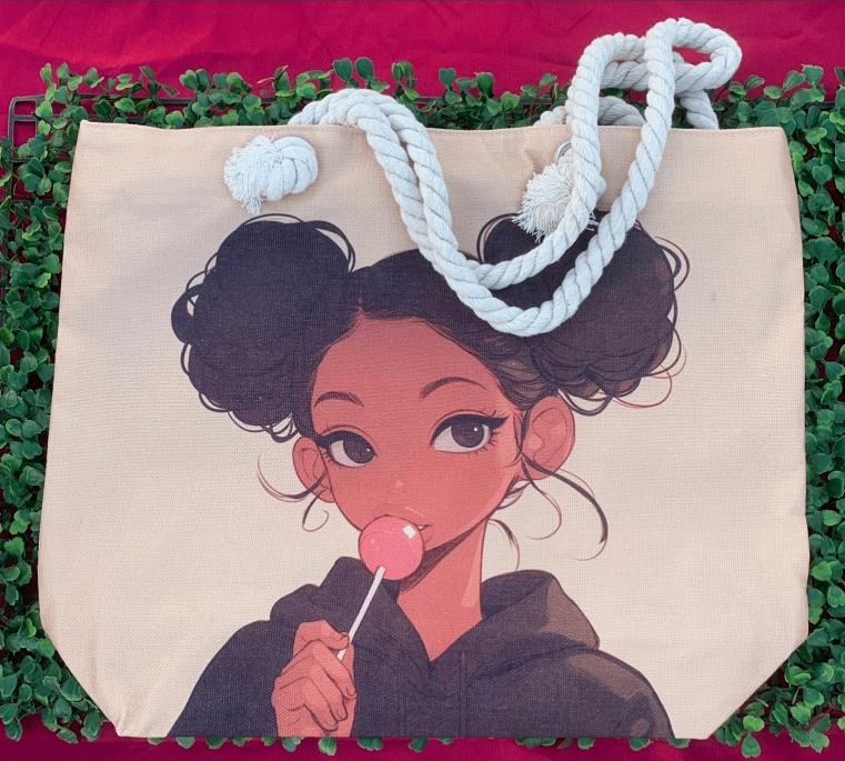 Sac cabas illustré en toile