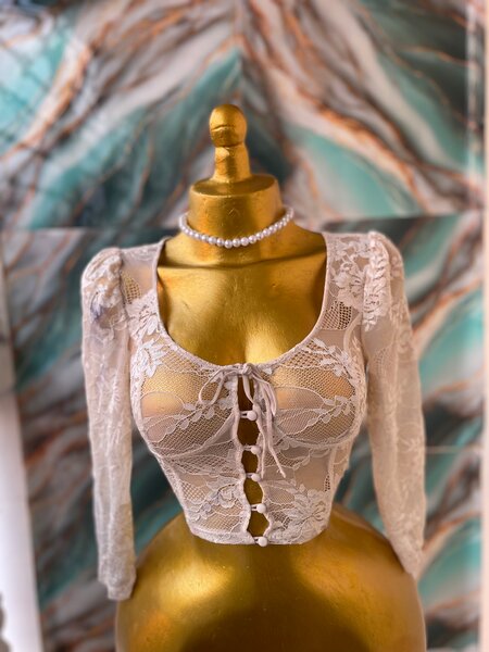 Corset en dentelle blanc pour femmes