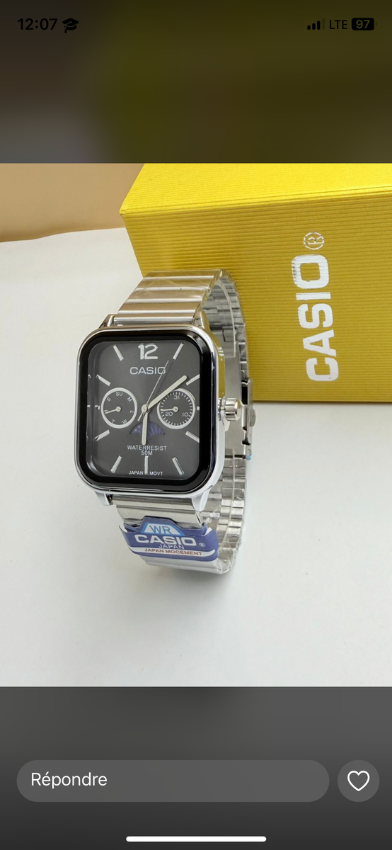 Montre Casio carrée élégante