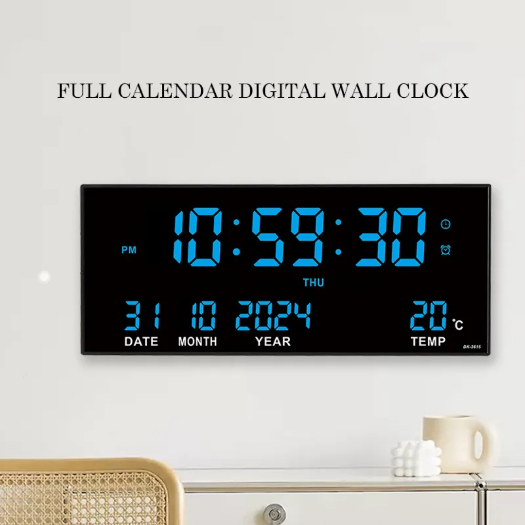 LED DIGITAL ALARM WALL CLOCK