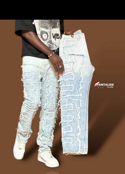 Pantalon Flare déchiré homme