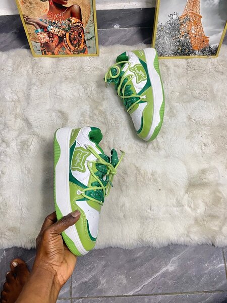 Sneakers en cuir marron