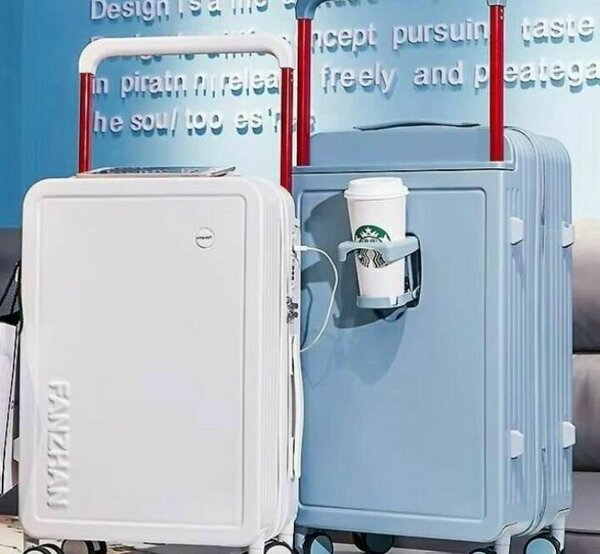 Valise électrique avec support pour gobelet