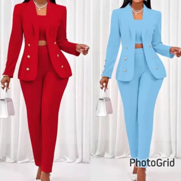 Ensemble pantalon et veste pour femme