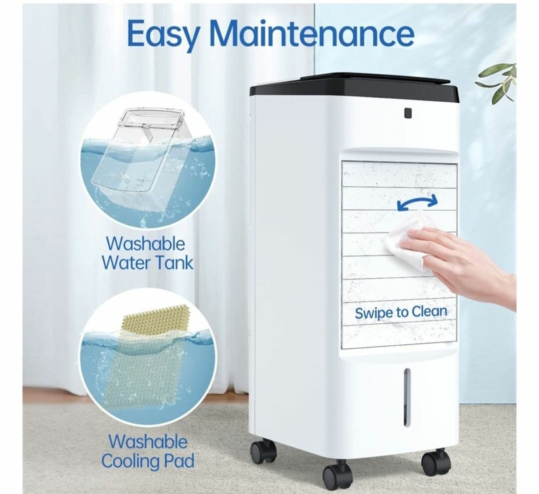 65W 5L 3 ADJUSTABLE SPEED PORTABLE AIR COOLER WITH REMOTE