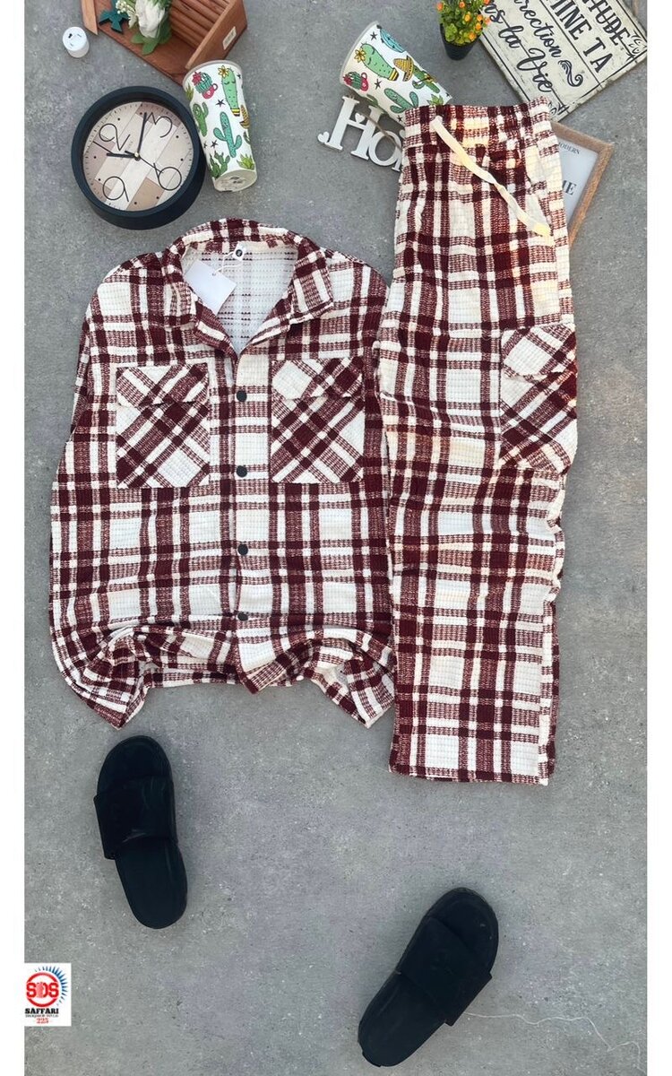 Pyjama en flanelle à carreaux