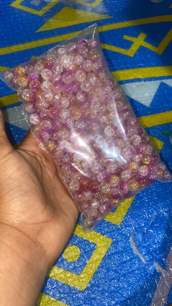 Perles en verre colorées