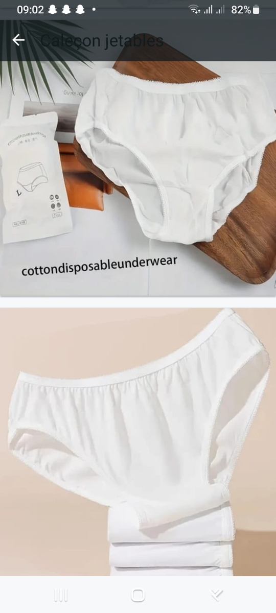 Culottes jetables en coton