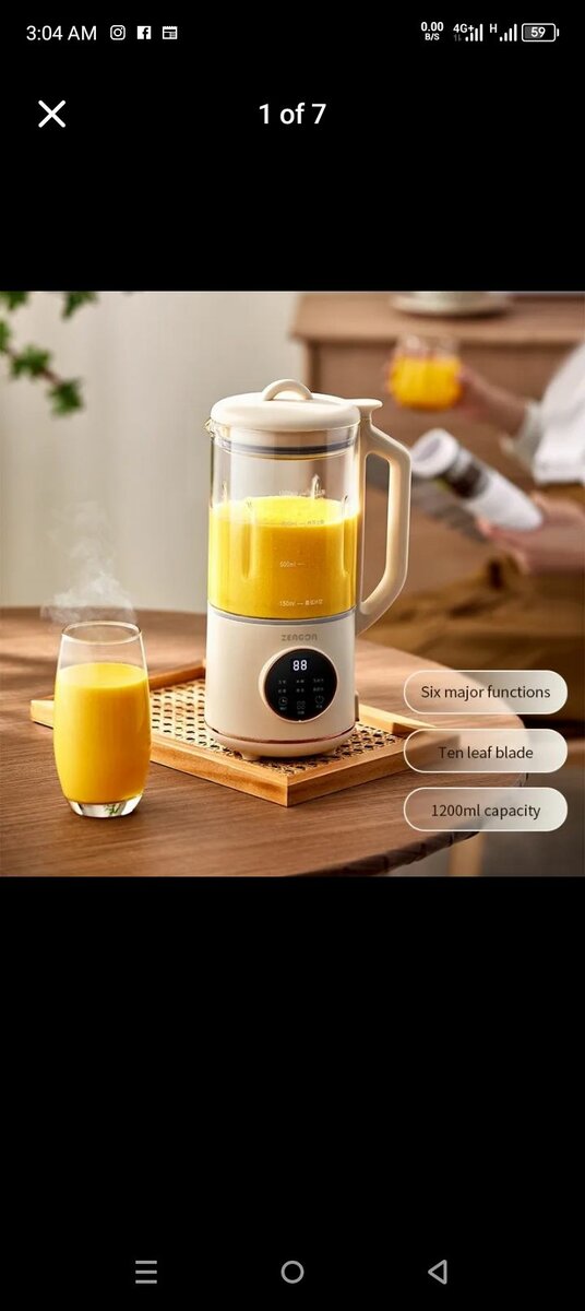 Glass Electronic Juicer Blender