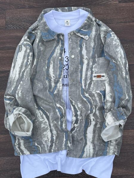 Chemise en jean grise pour homme